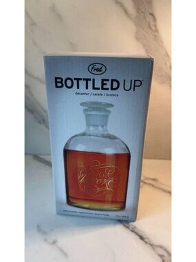 Fred glass decanter-"Booze" New In Box